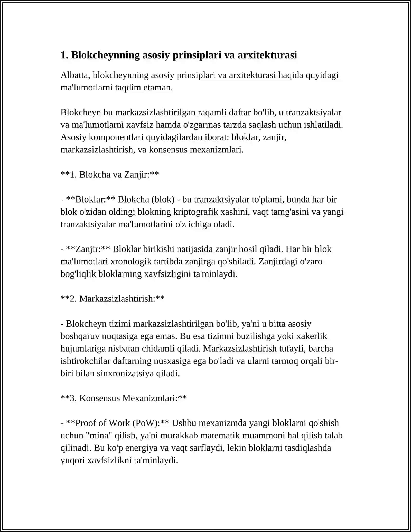 BLOKCHEYN TEXNOLOGIYASI VA UNDAN FOYDALANISH YOLLARI 3