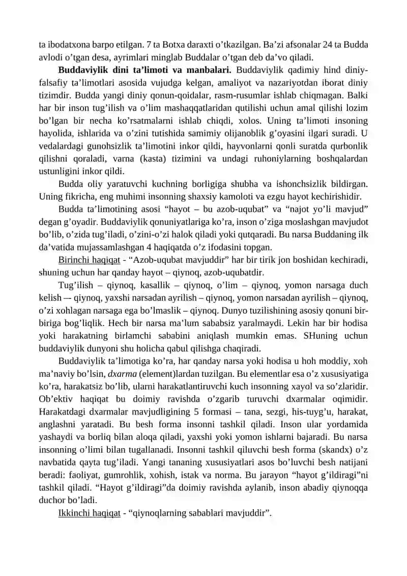 BUDDIZIM DINI TARIXI VA ASOSIY G‘OYALARI 3