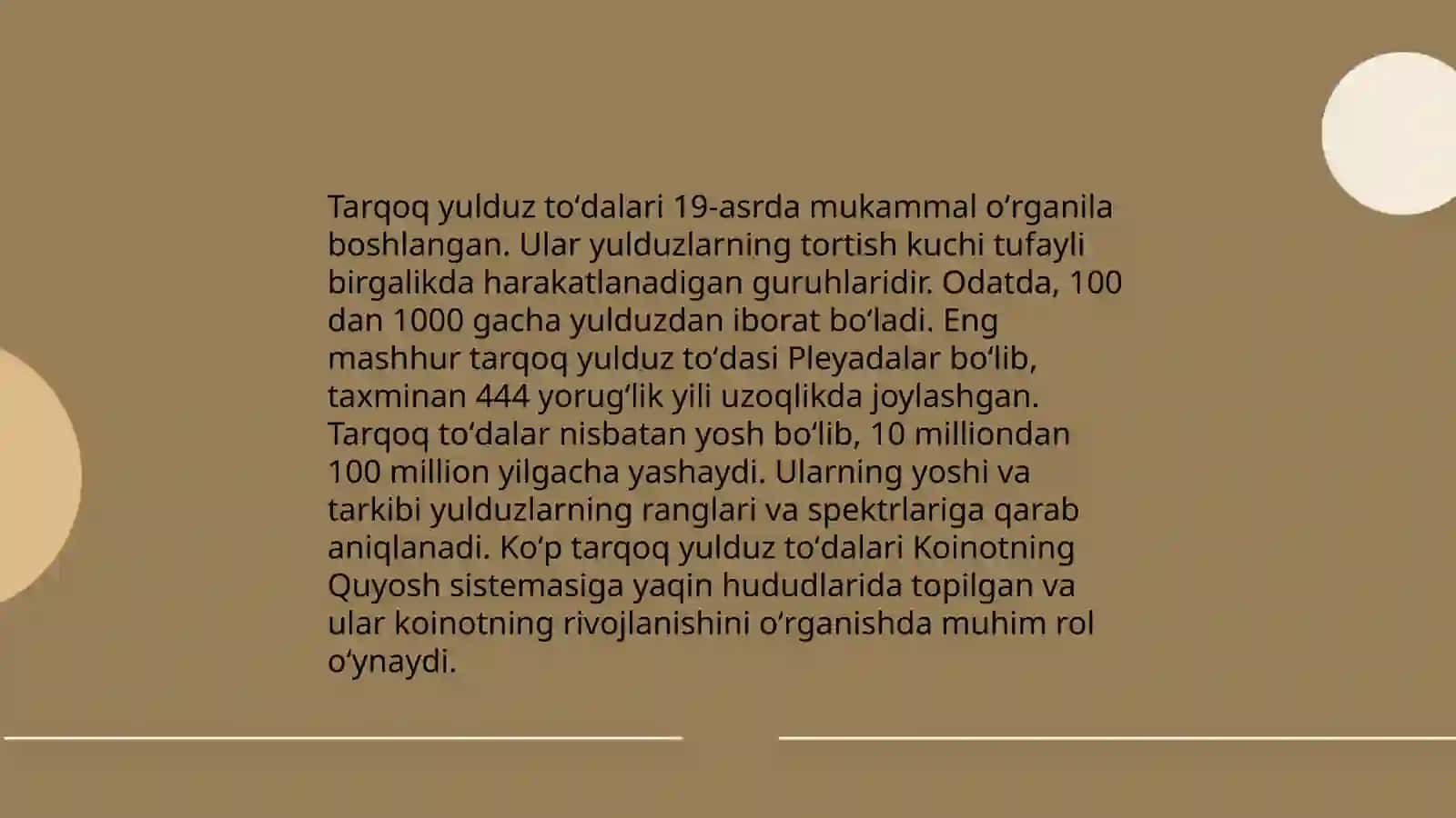 Tarqoq yulduz toʻdalari 3