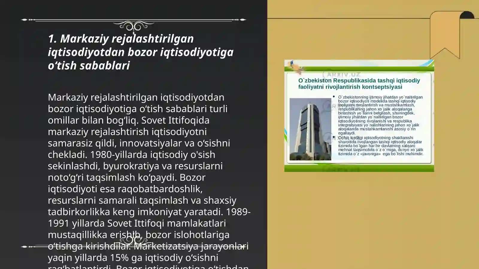Bozor iqtisodiyotiga oʻtishning obiektiv zaruryati 3