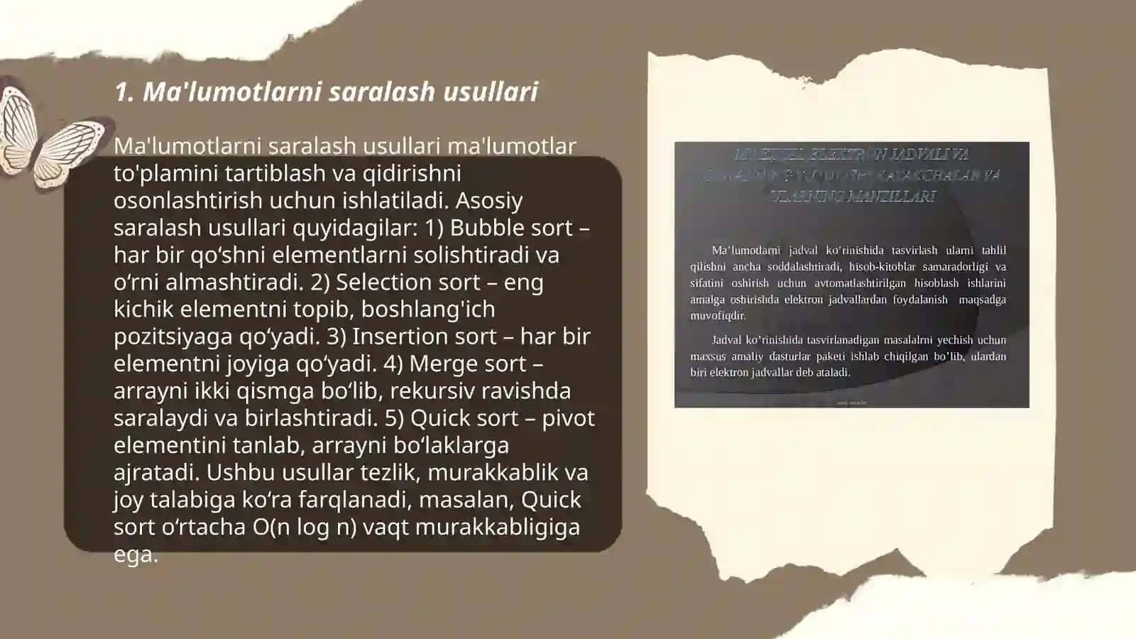 MS Excel elektron jadvali yordamida ma'lumotlarni tahlil qilish 3