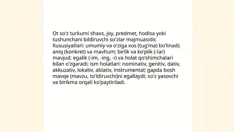 Ot so'z turkumi 3
