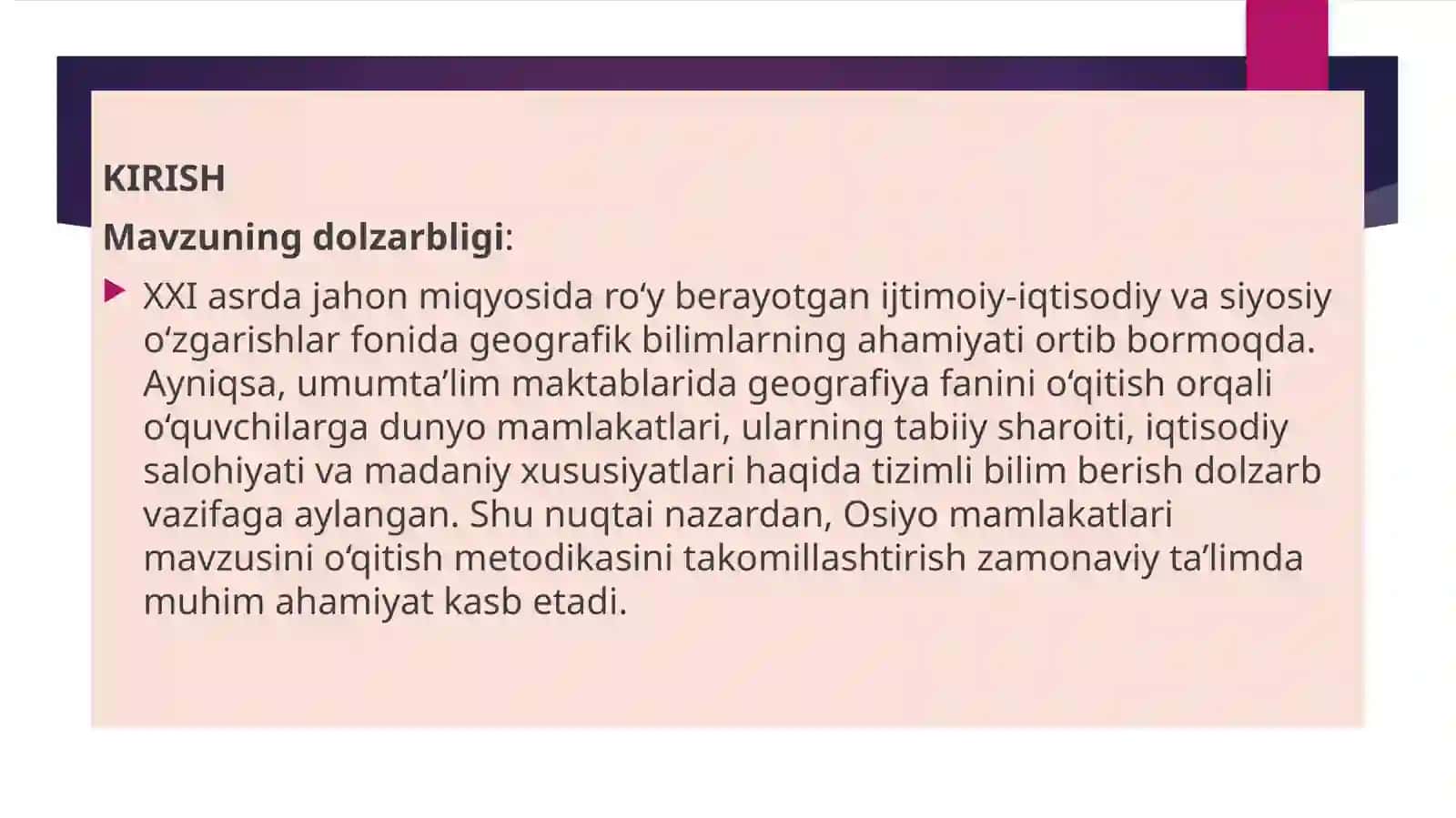Osiyo Mamlakatlari Ijtimoiy-Iqtisodiy Geografiyasi Kursi 3