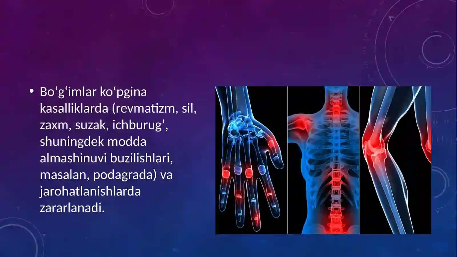 BIRIKTIRUVCHI TOʻQIMA VA BOʻGʻIM TIZIMI KASALLIKLARIDAGI BEMORLARNI TEKSHIRISH USULLARI 3