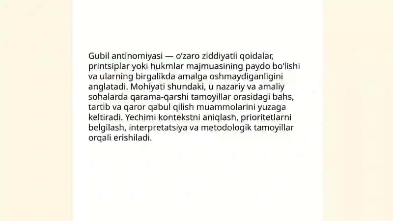 Gubil antinomiyasi 3