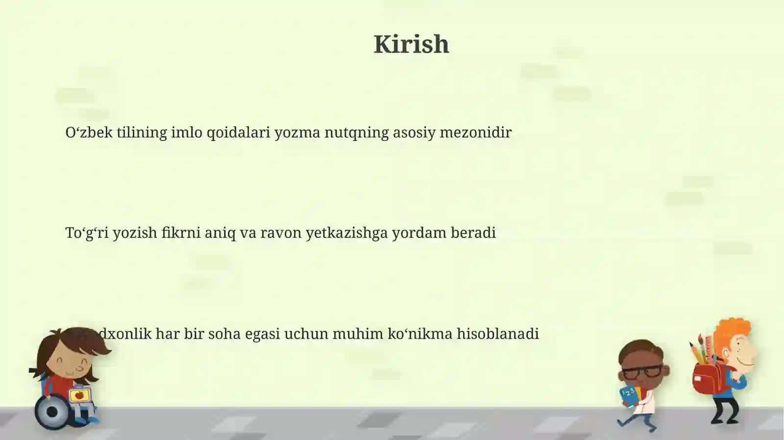 O‘zbek tilining imlo qoidalari va soha egalarining savodxonligi 3