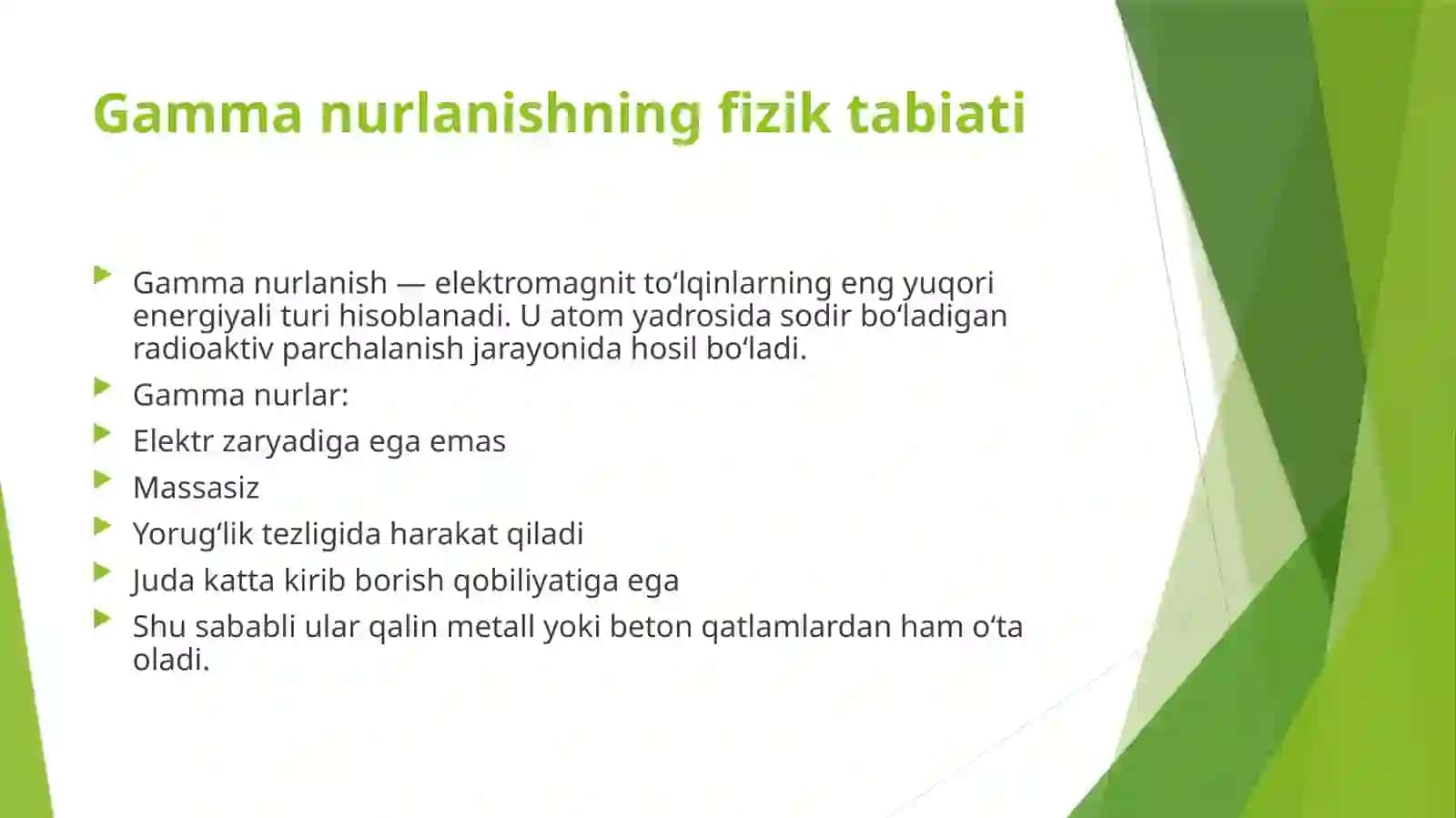 GAMMA USULI. FIZIK MOSHIYATI VA YECHADIGAN VAZIFALAR 3