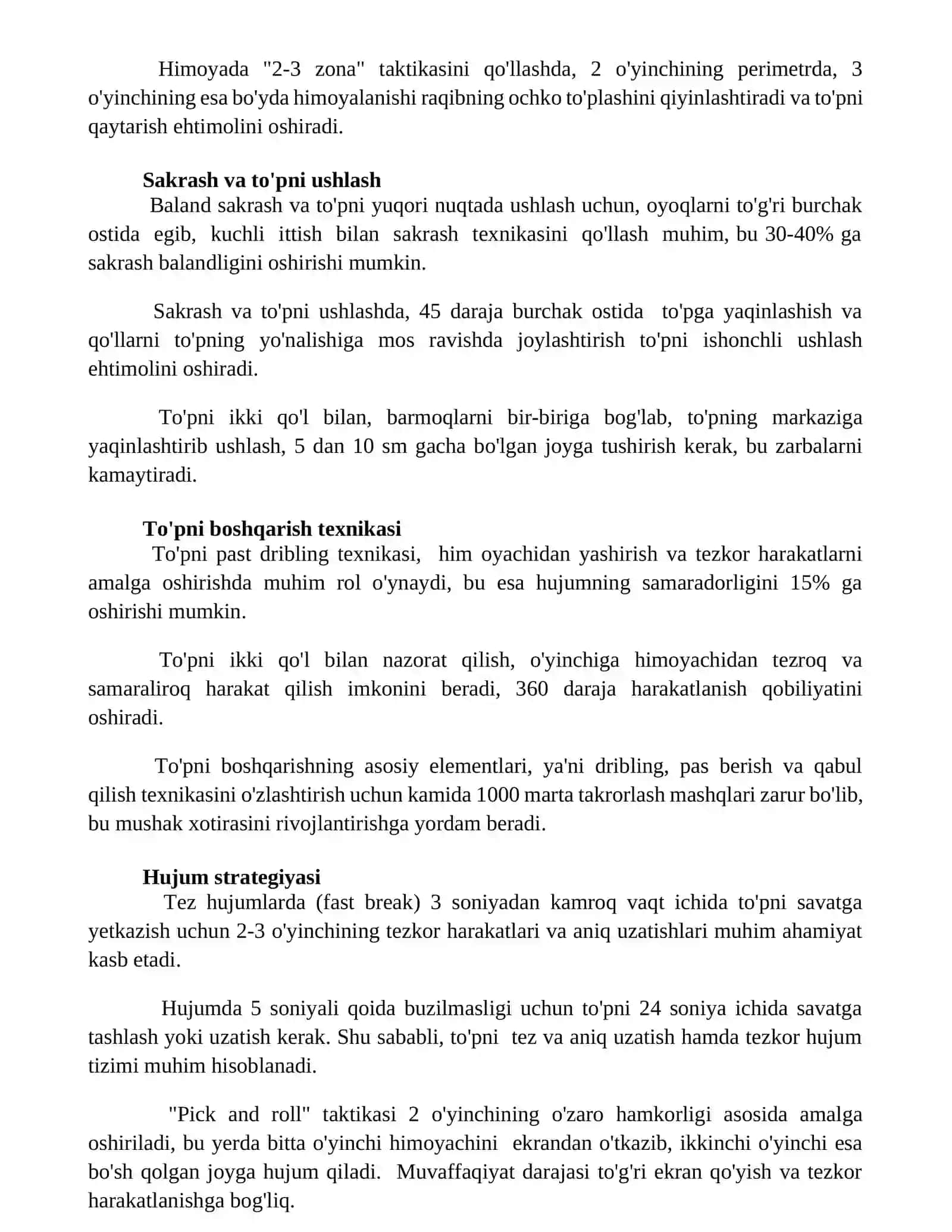 Basketbol oyin texnikasi va taktikasi 3