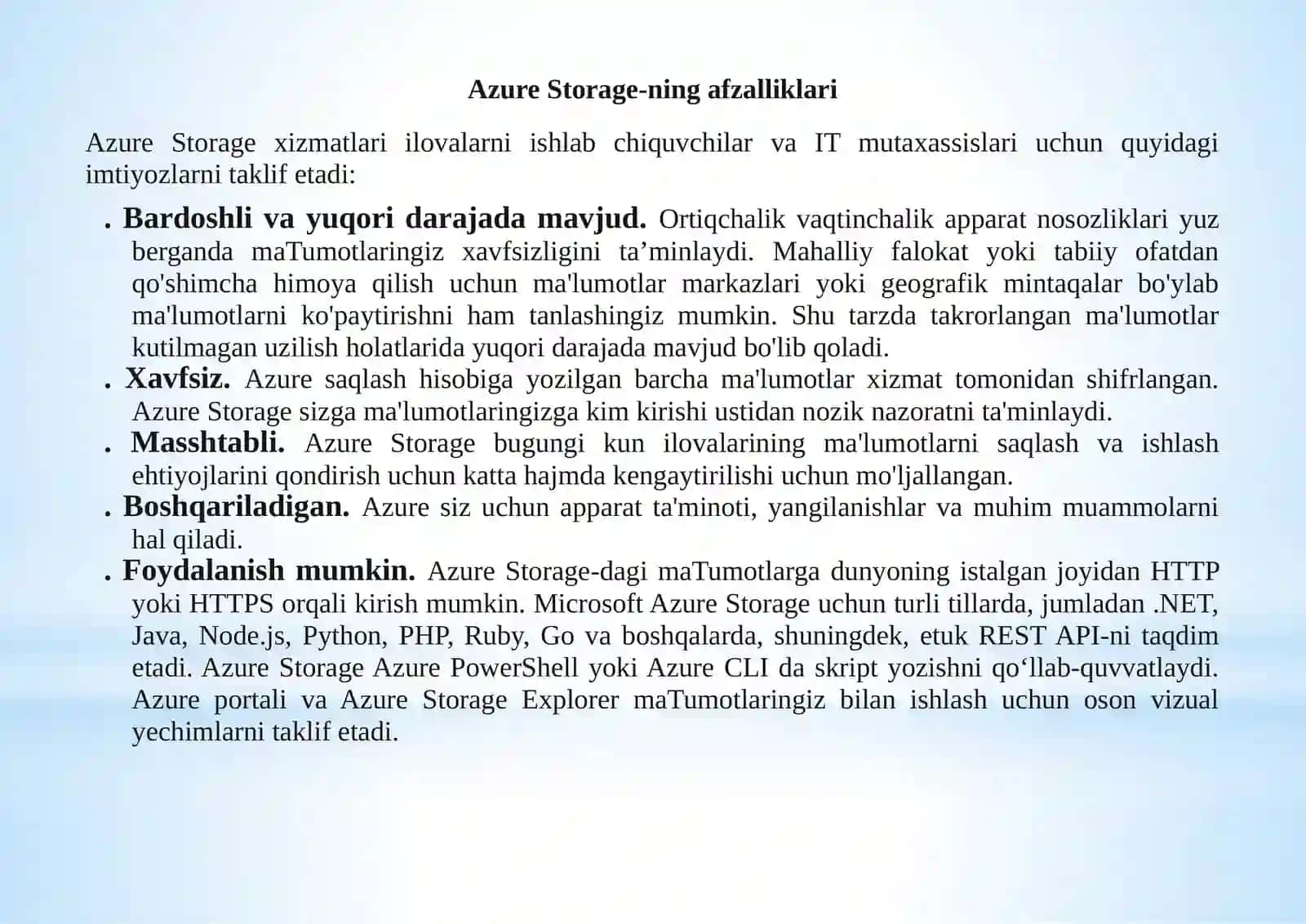 Azure Storage platformasi 3