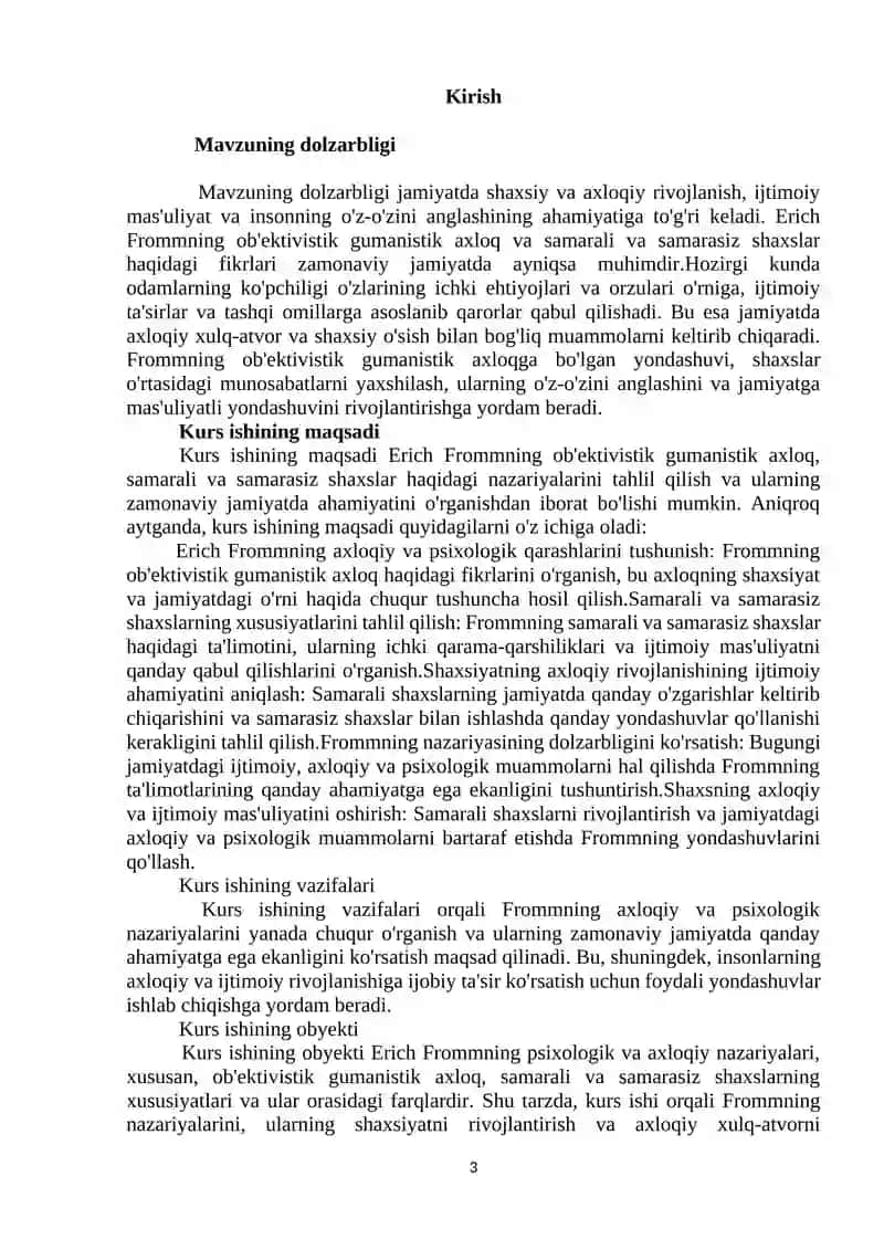 Ob'ektivistik gumanistik axloq va samarali va samarasiz shaxsning umumiy xususiyatlari.Froom 3