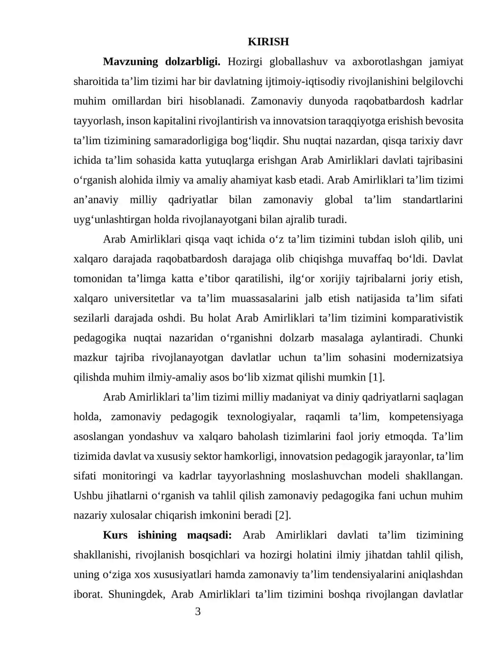 ARAB AMIRLIKLARI DAVLATI TA’LIMI TIZIMI 3