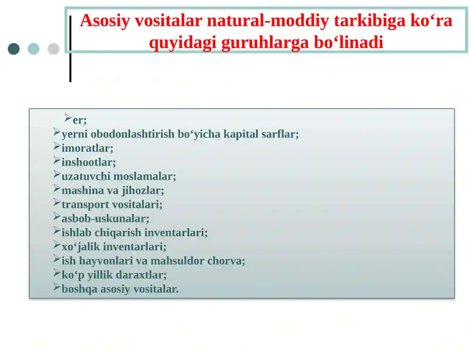 UZOQ MUDDATLI AKTIVLAR HISOBI 3