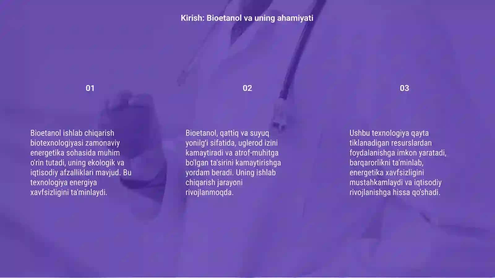 Dunyoda bioetanol ishlab chiqarish biotexnologiyasi 3