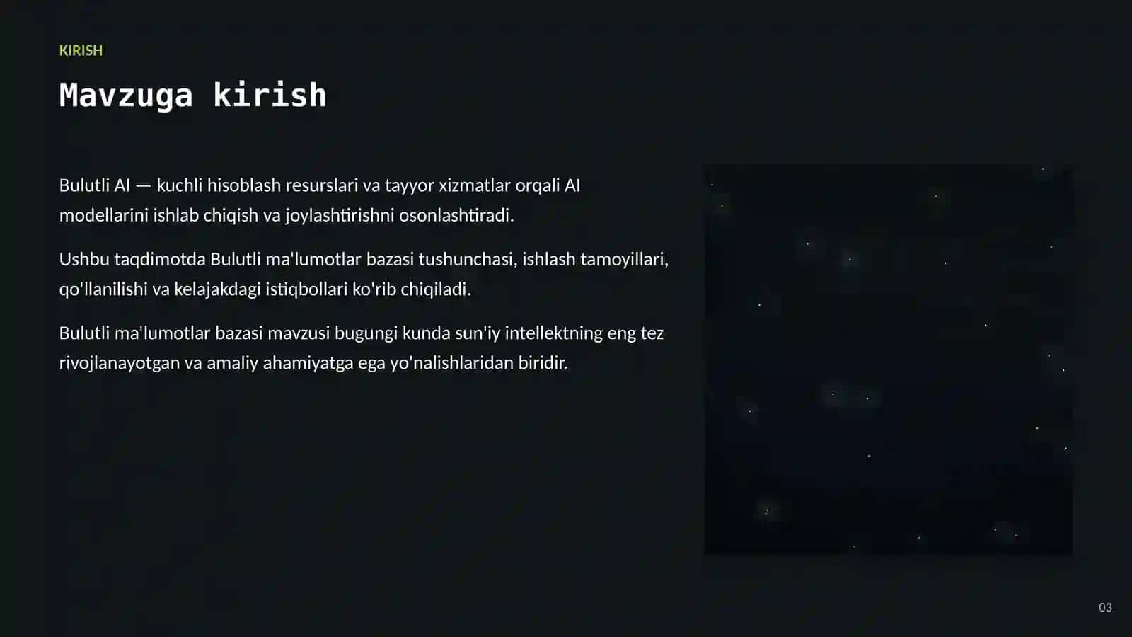 Bulutli ma'lumotlar bazasi — imkoniyatlar va istiqbollar 3