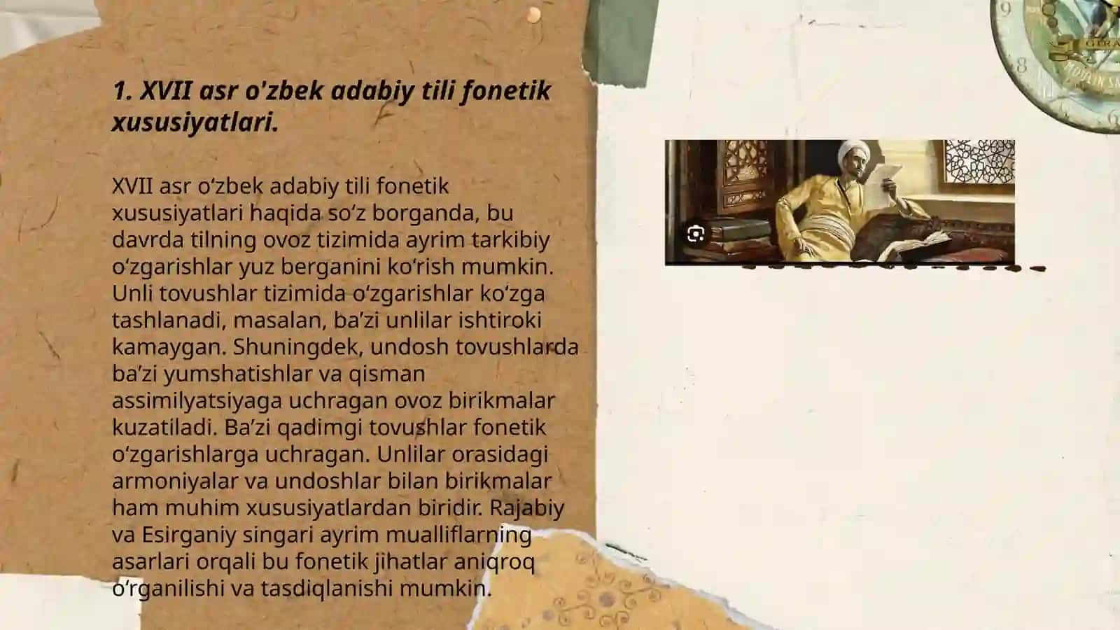 XVII-XIX asrlar o'zbek adabiy tili 3