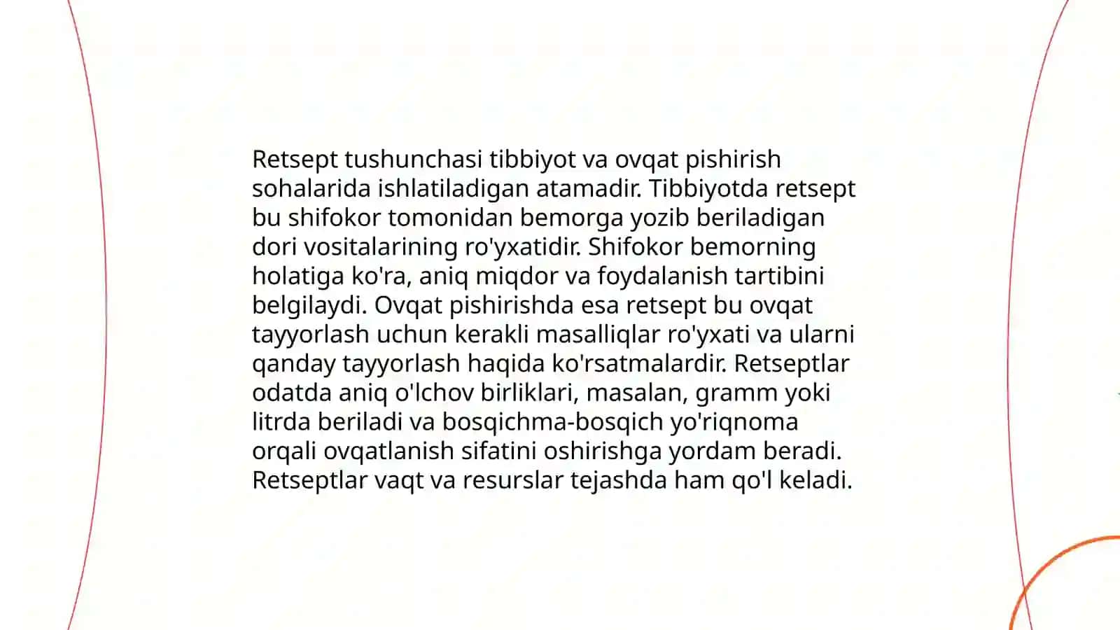 Retsept va uning tuzilishi 3