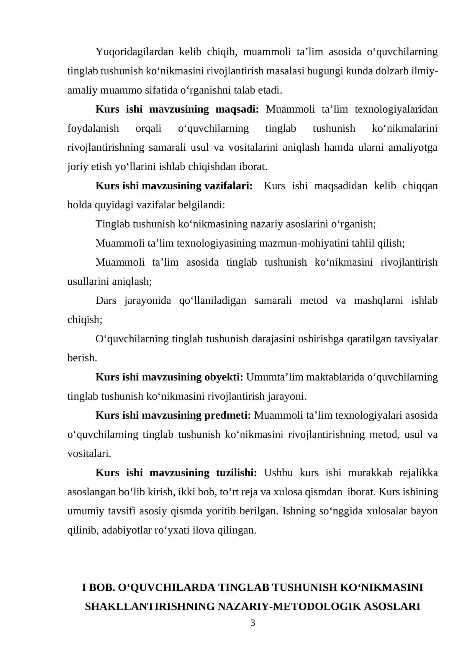 O‘QUVCHILARDA TINGLAB TUSHUNISH KO‘NIKMASINI SHAKLLANTIRISHNING NAZARIY-METODOLOGIK ASOSLARI 3