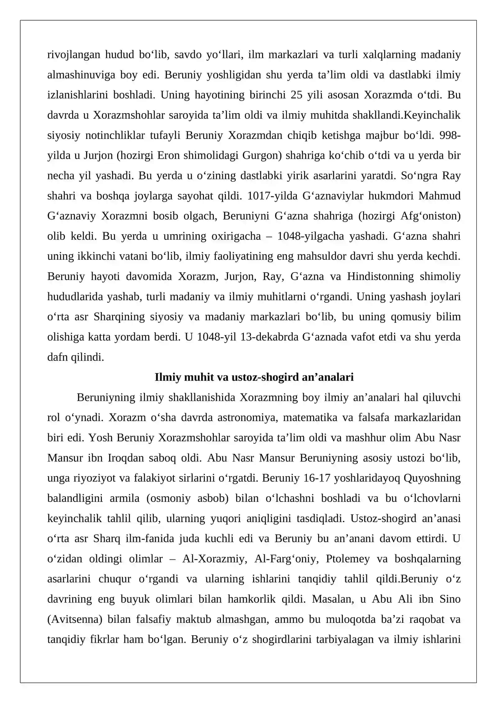 Abu Rayhon Beruniyning hayoti va ilmiy faoliyati 3