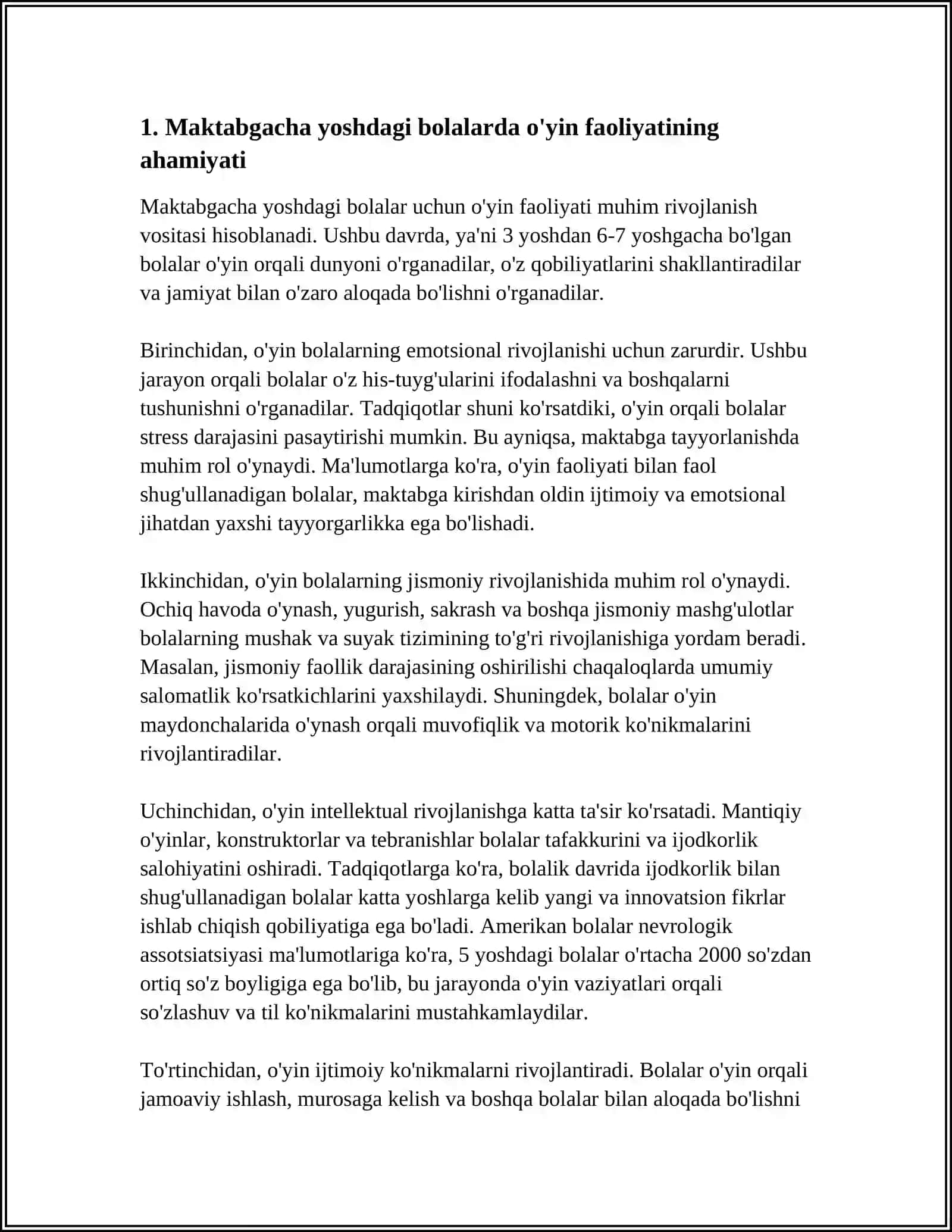 MAKTABGACHA YOSHDAGI BOLALARDA OYIN FAOLIYATLARINING XUSUSIYATLARI 3