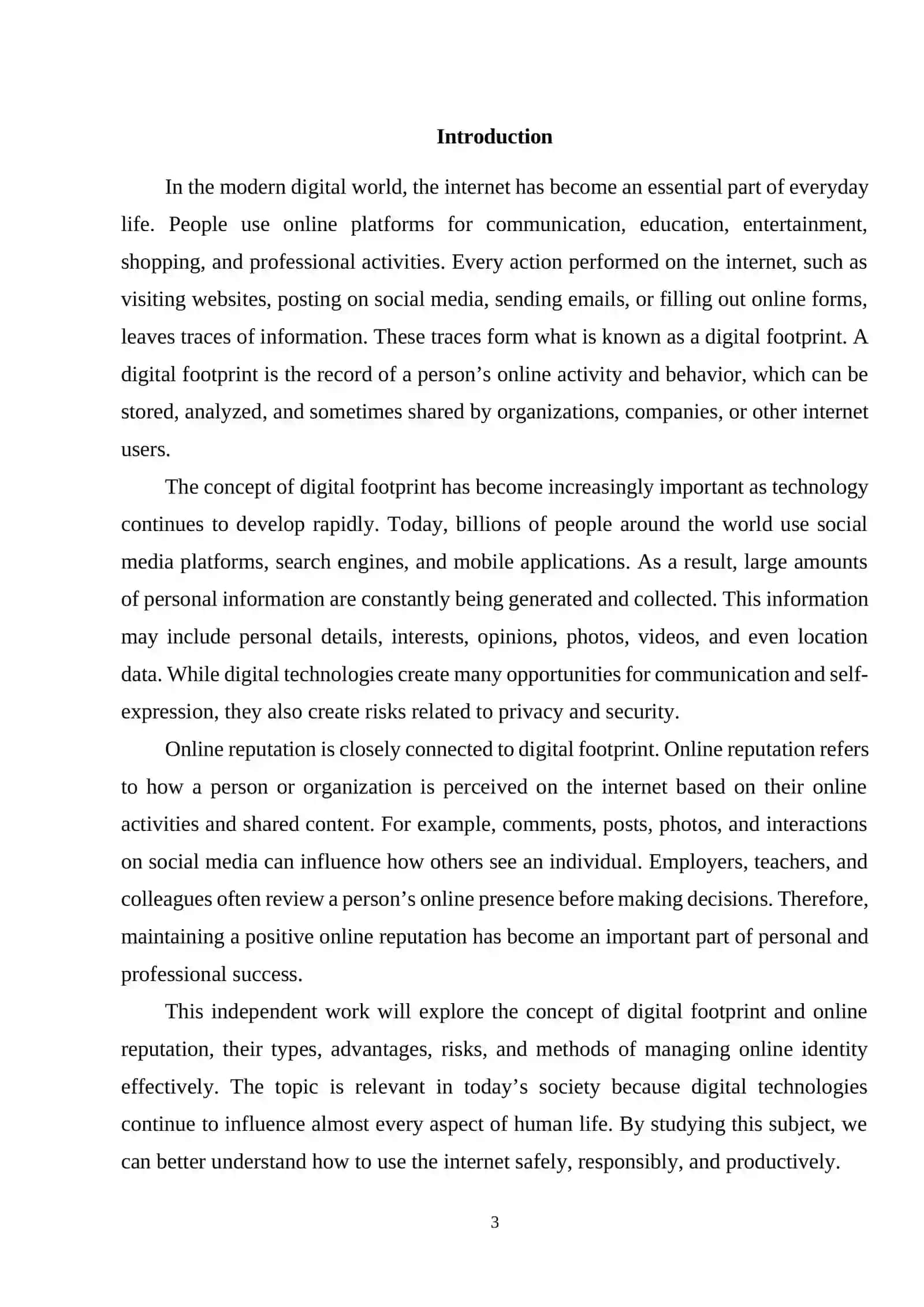 Digital Footprint and Online Reputation 3