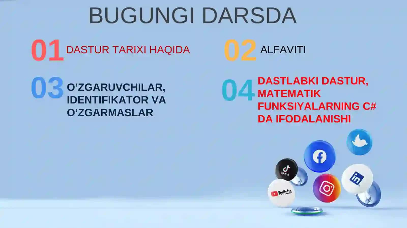 C# DASTURLASH TILI 3