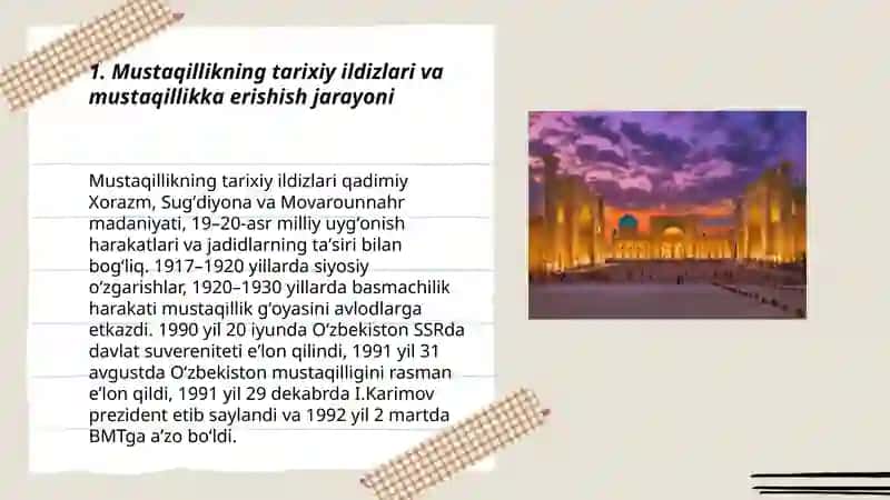 Oʻzbekistonning oʻziga xos istiqlol va taraqqiyot yoʻli 3