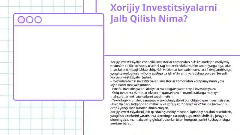 Xorijiy Investitsiyalarni Jalb Qilish Strategiyalari 3