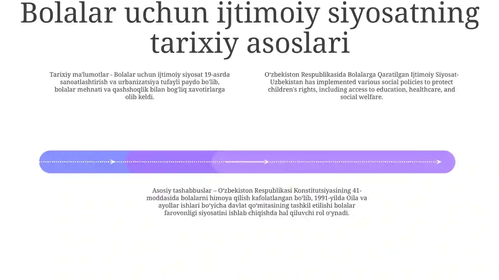 OʻZbekiston Respublikasida Bolalarga Qaratilgan Ijtimoiy Siyosat 3