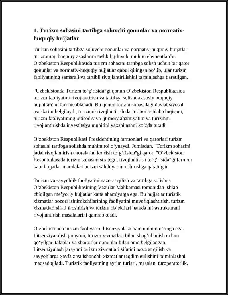 TURIZMDA HUQUQIY ASOSLAR VA LITSENZIYALASH 3