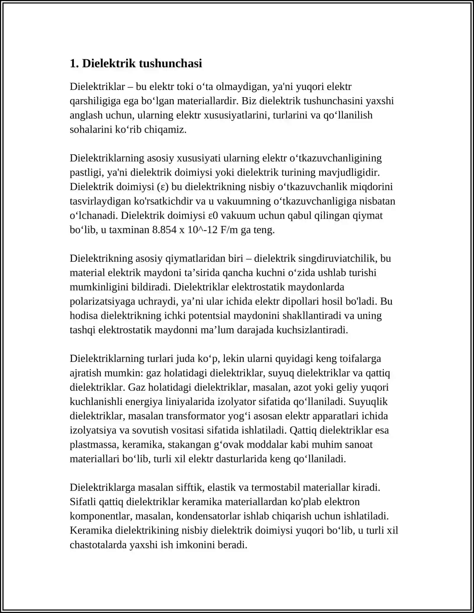 DIELEKTRIKDA ZARYADGA TA’SIR ETUVCHI KUCHLAR 3