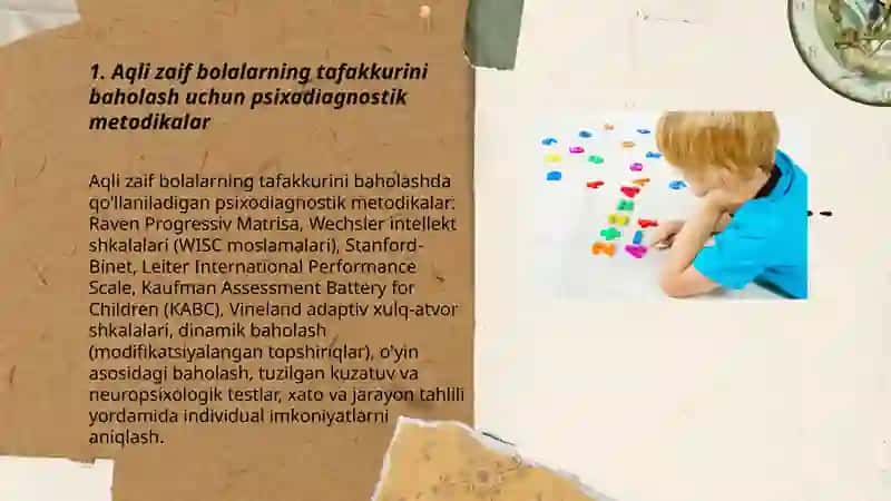Aqli zaif bolalarning tafakkur va nutqini tekshirish metodikalari 3