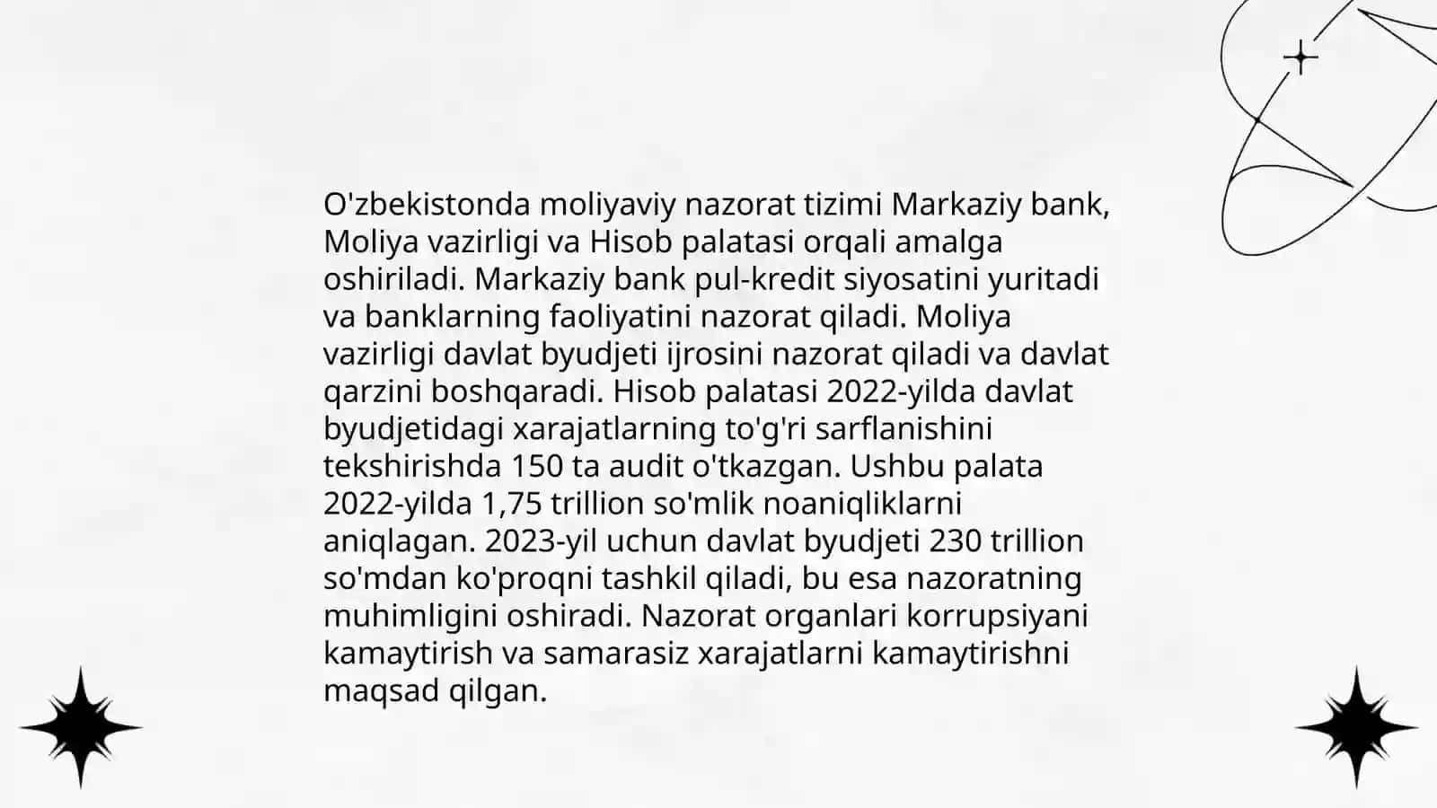 O'zbekistonda moliyaviy nazorat tizimi 3