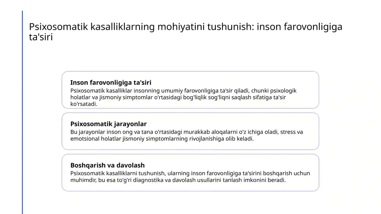 Psixosomatik kasalliklar bilan kasallangan bemorlarning xulq - atvor buzilishlari 3