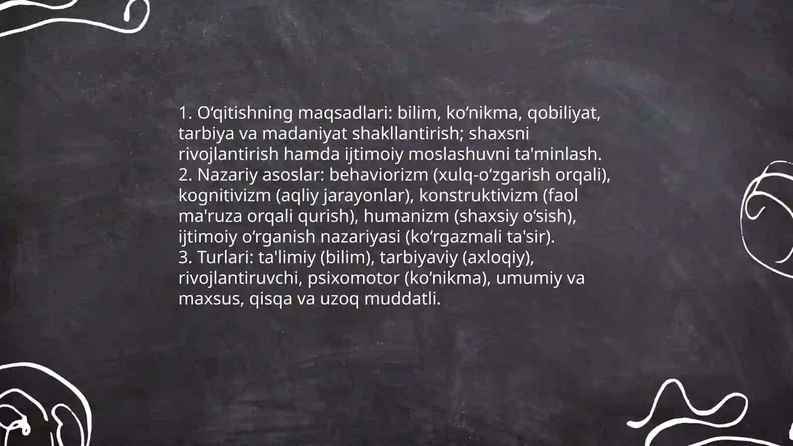 O‘qitishning Maqsadi, O‘qitish Metodlarining Pedagogik Strategiyasi 3