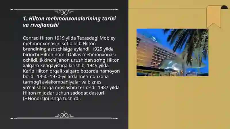 Mehmonxona xoʻjaligida xizmatlar sifatini boshqarish fanidan taqdimoti 3