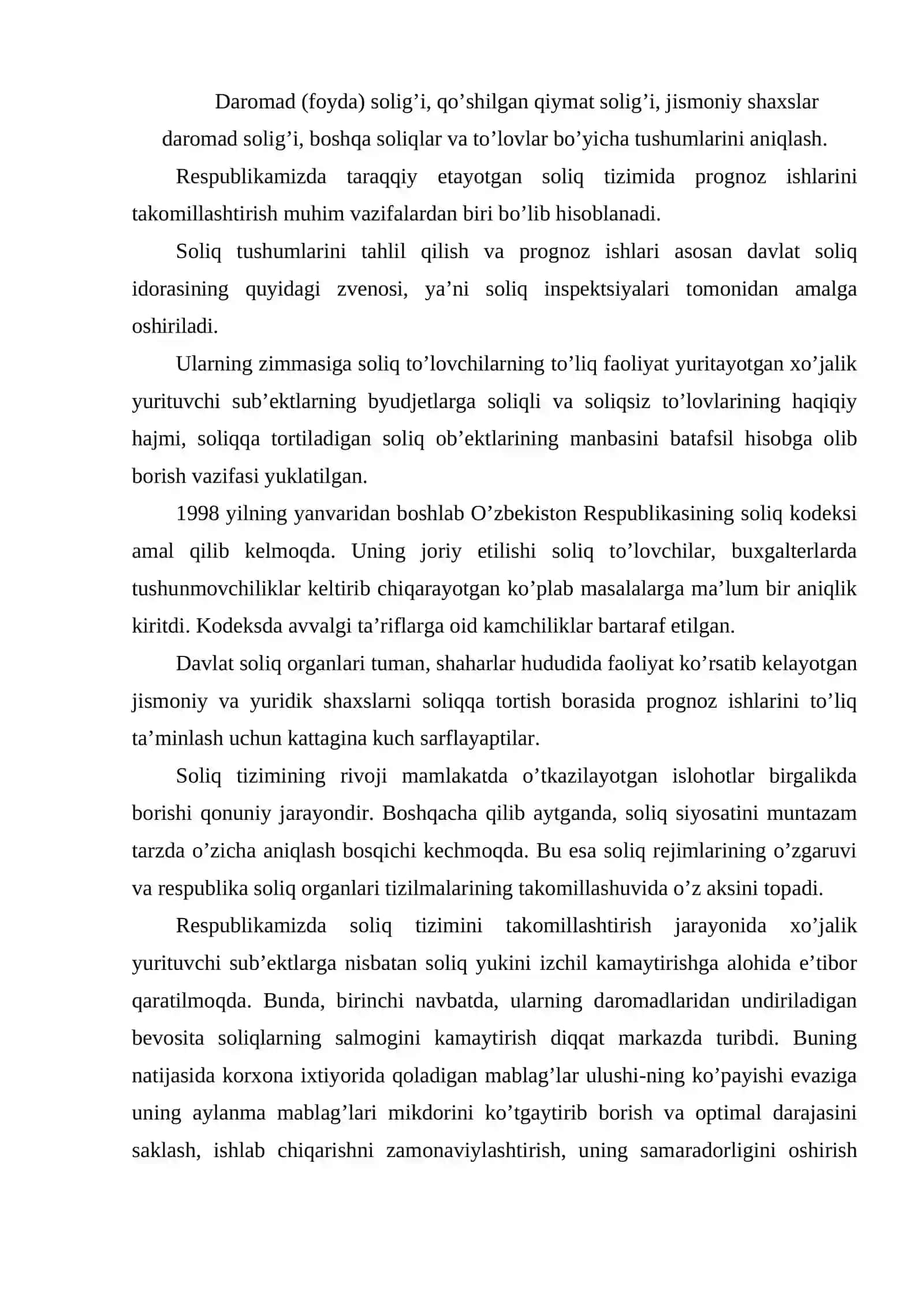 O'zbekiston soliq tizimida amalda bo'lgan soliqlar va yig'imlar tavsifi 3