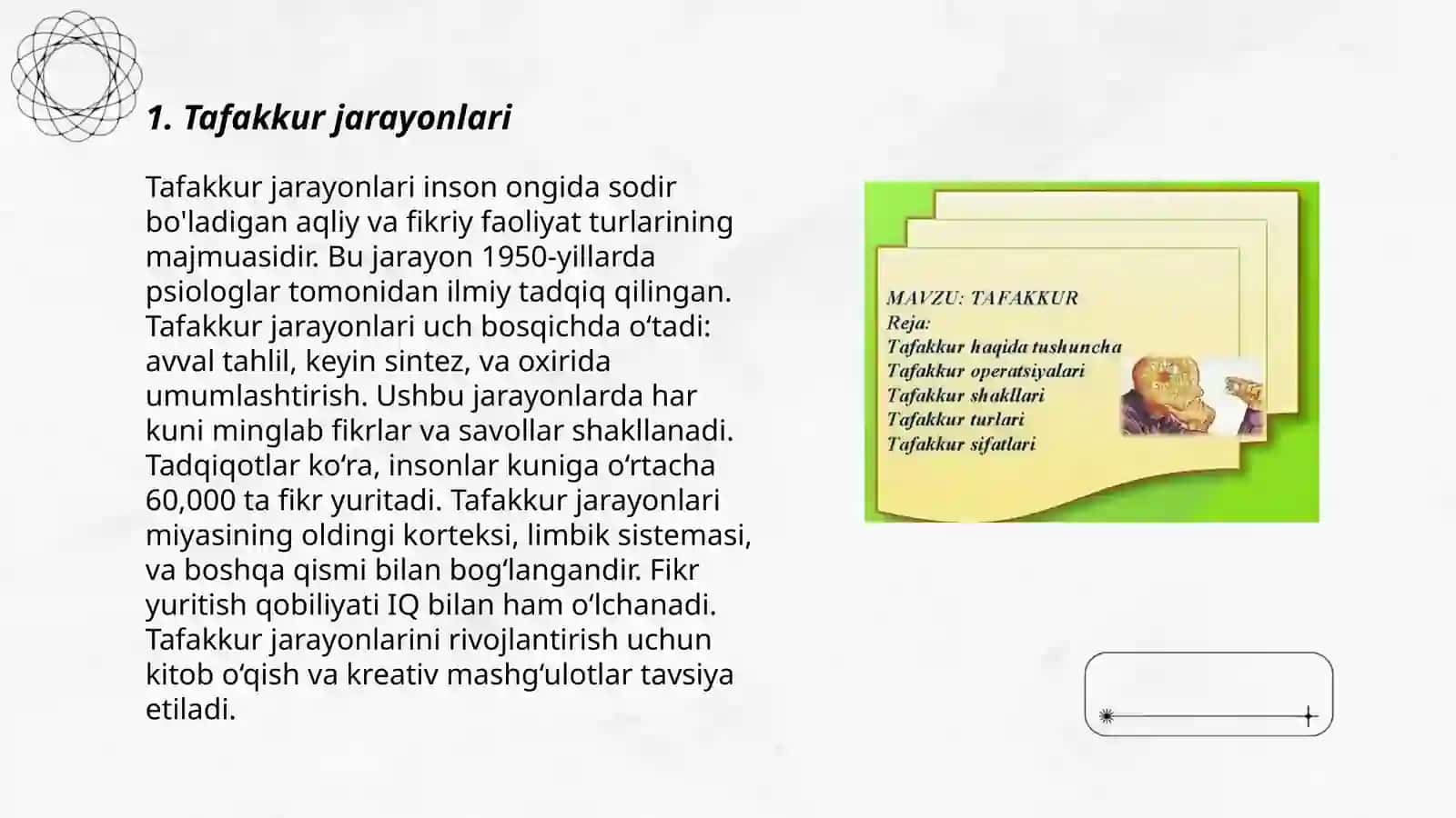 Tafakkur operatsiyalari 3