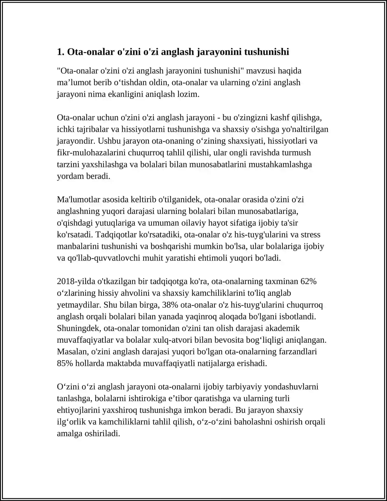 IJOBIY O'ZINI O'ZI ANGLASHINI TARG'IB QILISHDA OTA - ONALARNING RO'LI 3