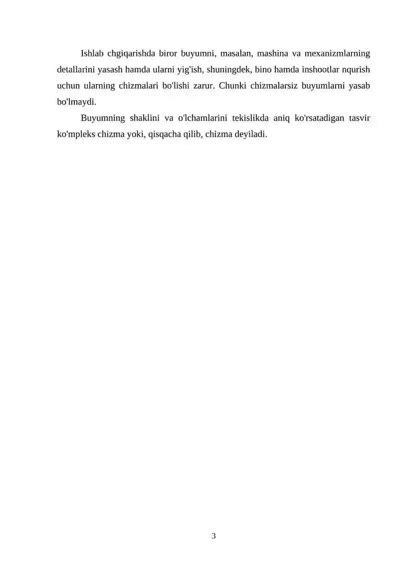 Chizmachilik fanining maqsad va vazifalari 3