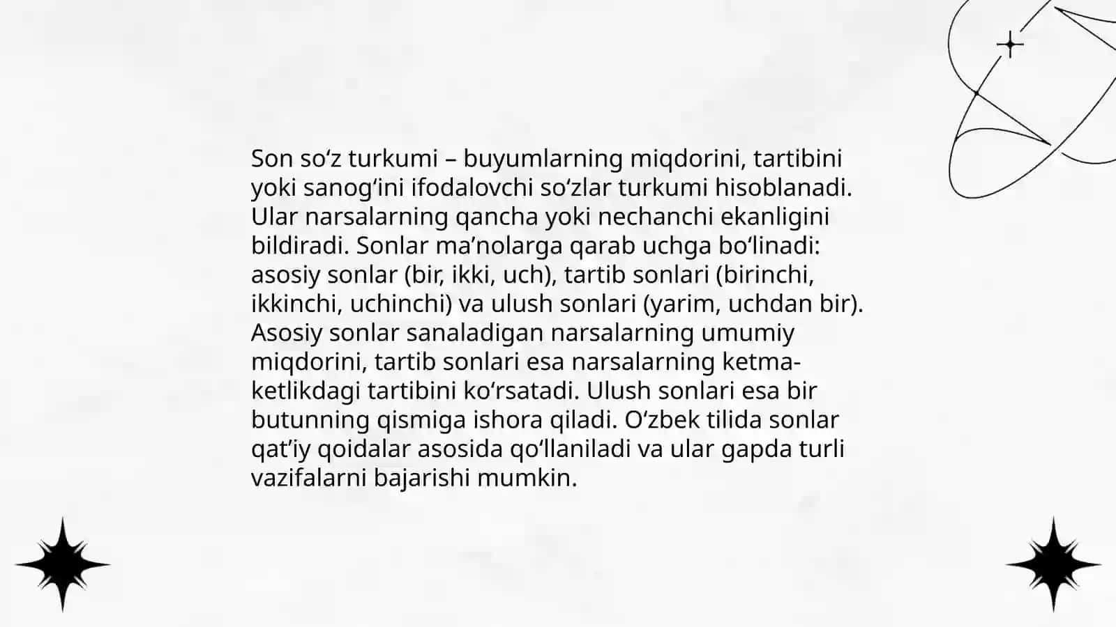 Son soʻz turkumi 3