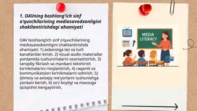 OAV Ning boshlang'ich sinf o'quvchilari mediasavodxonligini oshiruvchi vosita sifatidagi roli 3