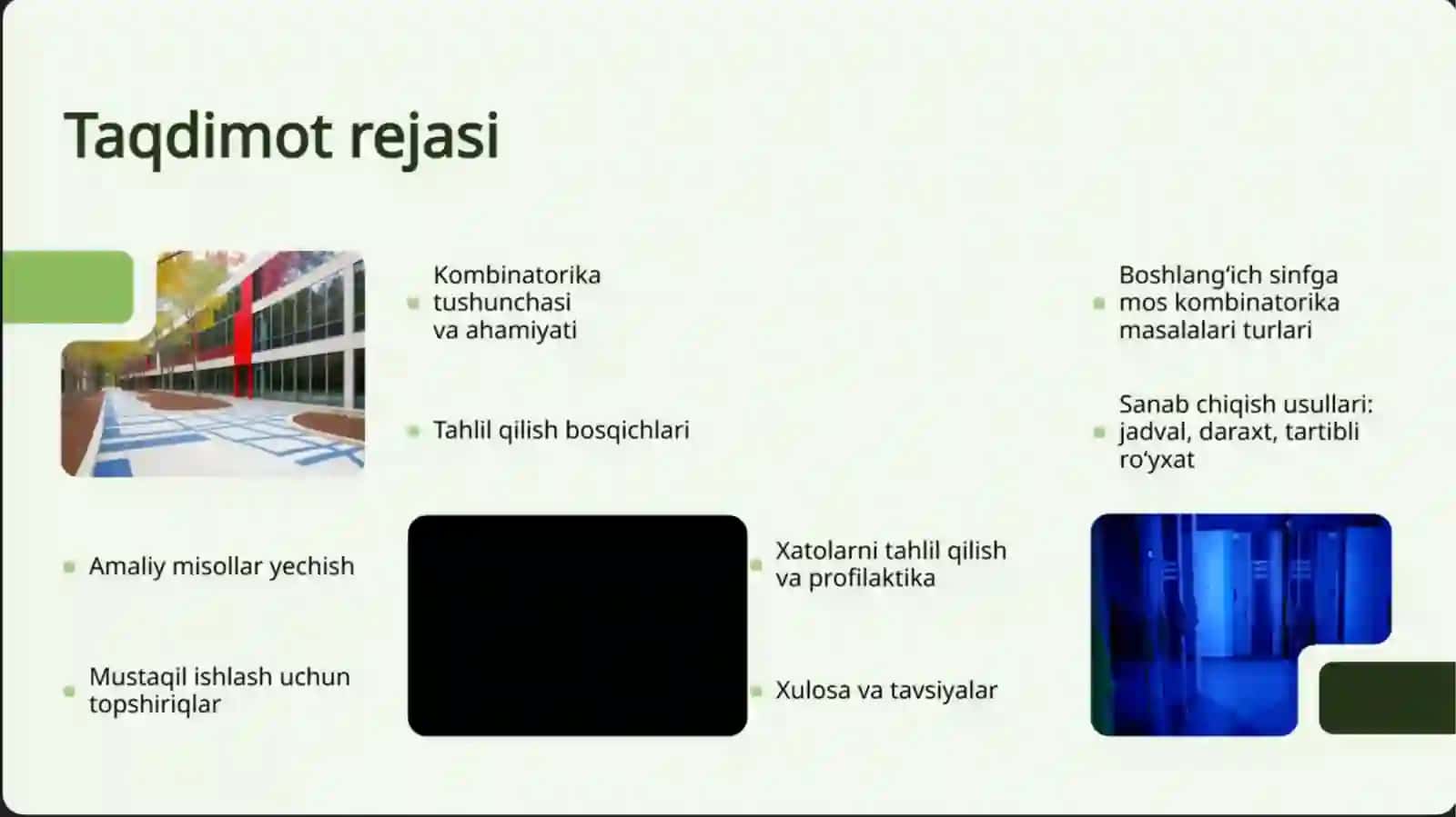 Boshlang‘ich sinfda uchraydigan kombinatorika masalalarini tahlil qilish va masalalarni yechish 3