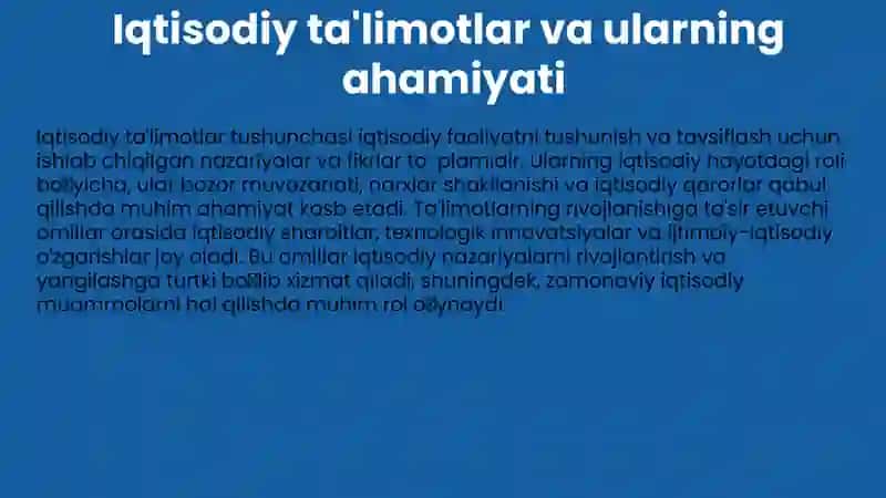 Iqtisodiy ta'limotlar tarixi 3