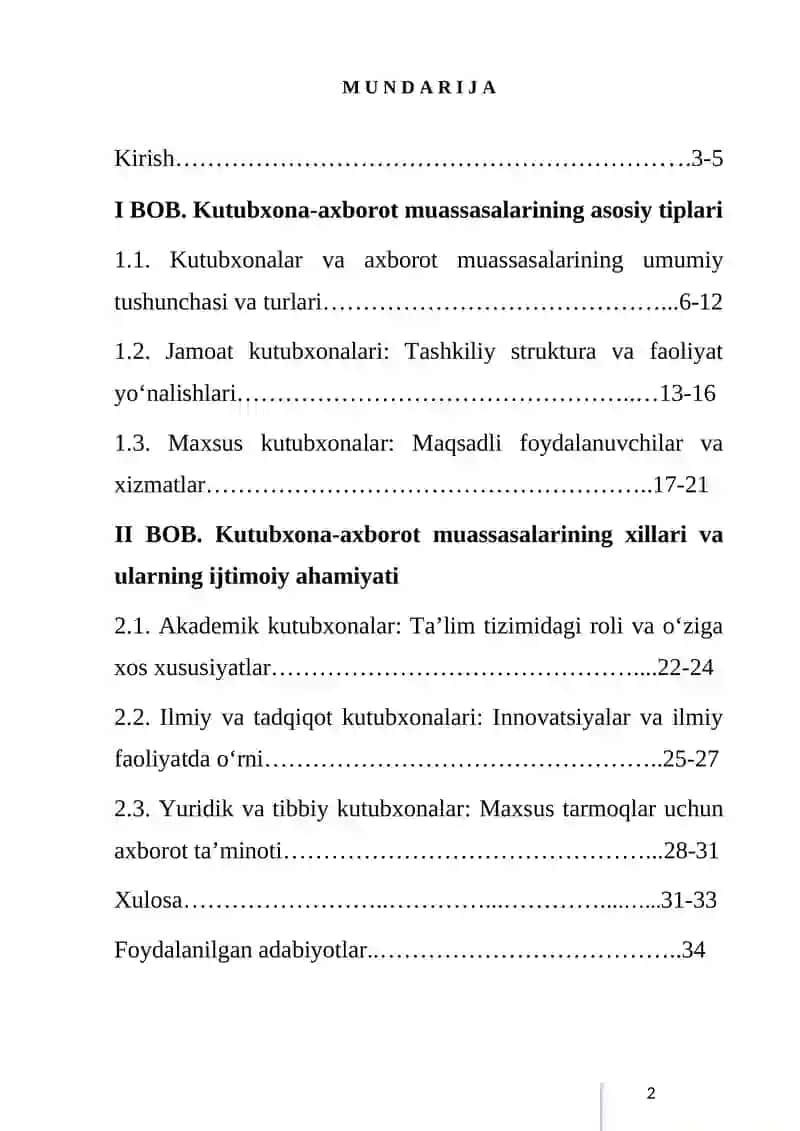 KUTUBXONA-AXBOROT MUASSASALARINING ASOSIY TIPLARI VA XILLARI 3