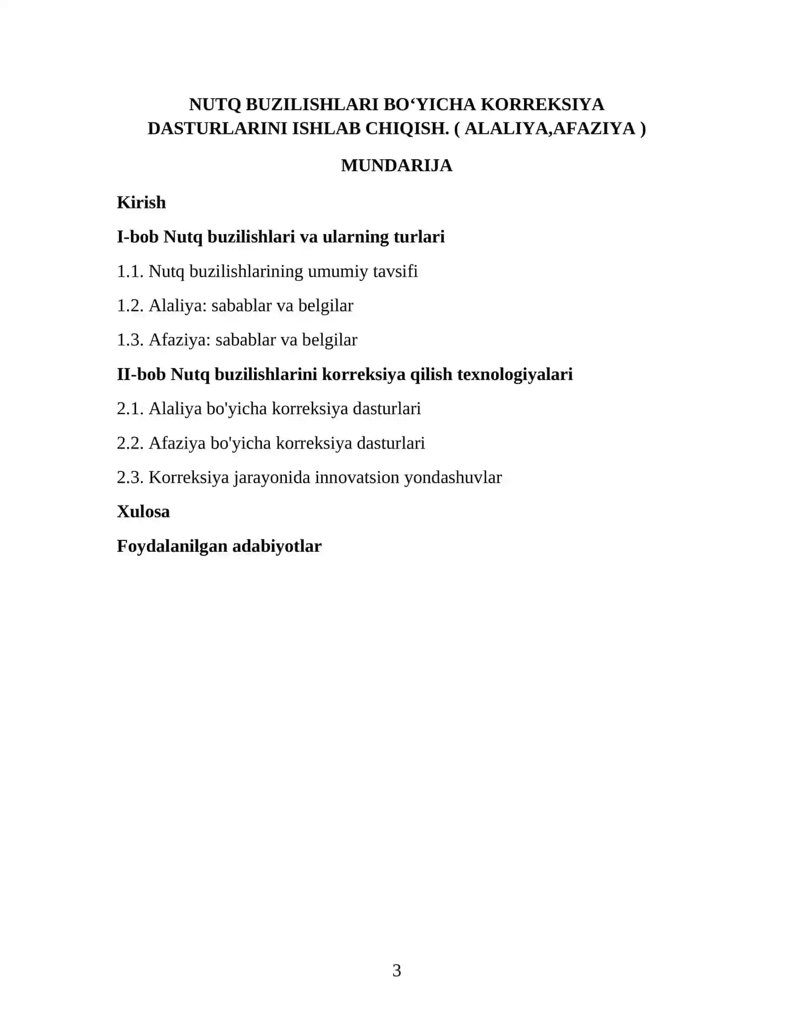 ISAQOVA RUXSORA XURSHIDJON QIZINING LOGOPEDIK TEXNALOGIYA FANIDAN TAYYORLAGAN KURS ISHI 3