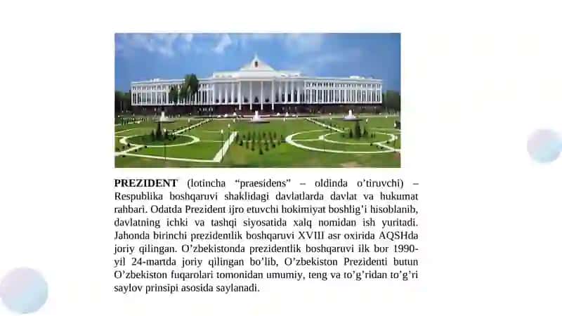 О‘zbekistonda huquqiy siyosiy islohotlarning amalga oshirilishi, demokratik jamiyatni shakllantirish yо‘lidagi islohotlar 3