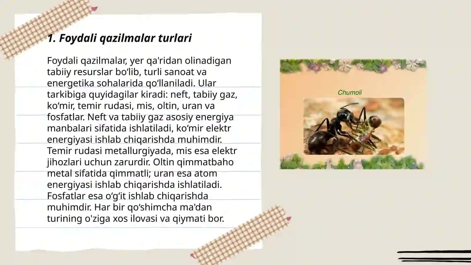 Foydali qazilmalar turlari 3