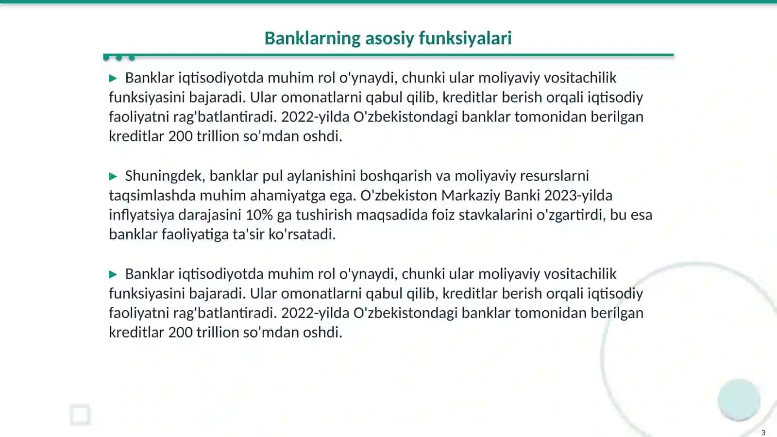 Banklar va ularning bozor iqtisodiyotidagi roli 3