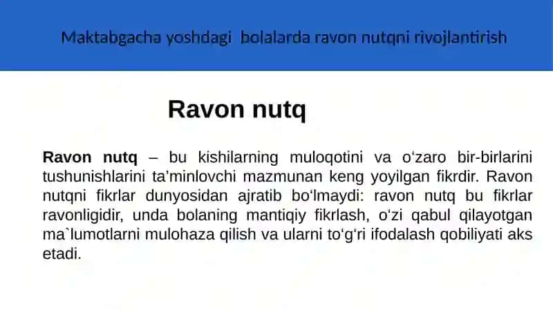 Ravon nutqini rivojlantirish 3