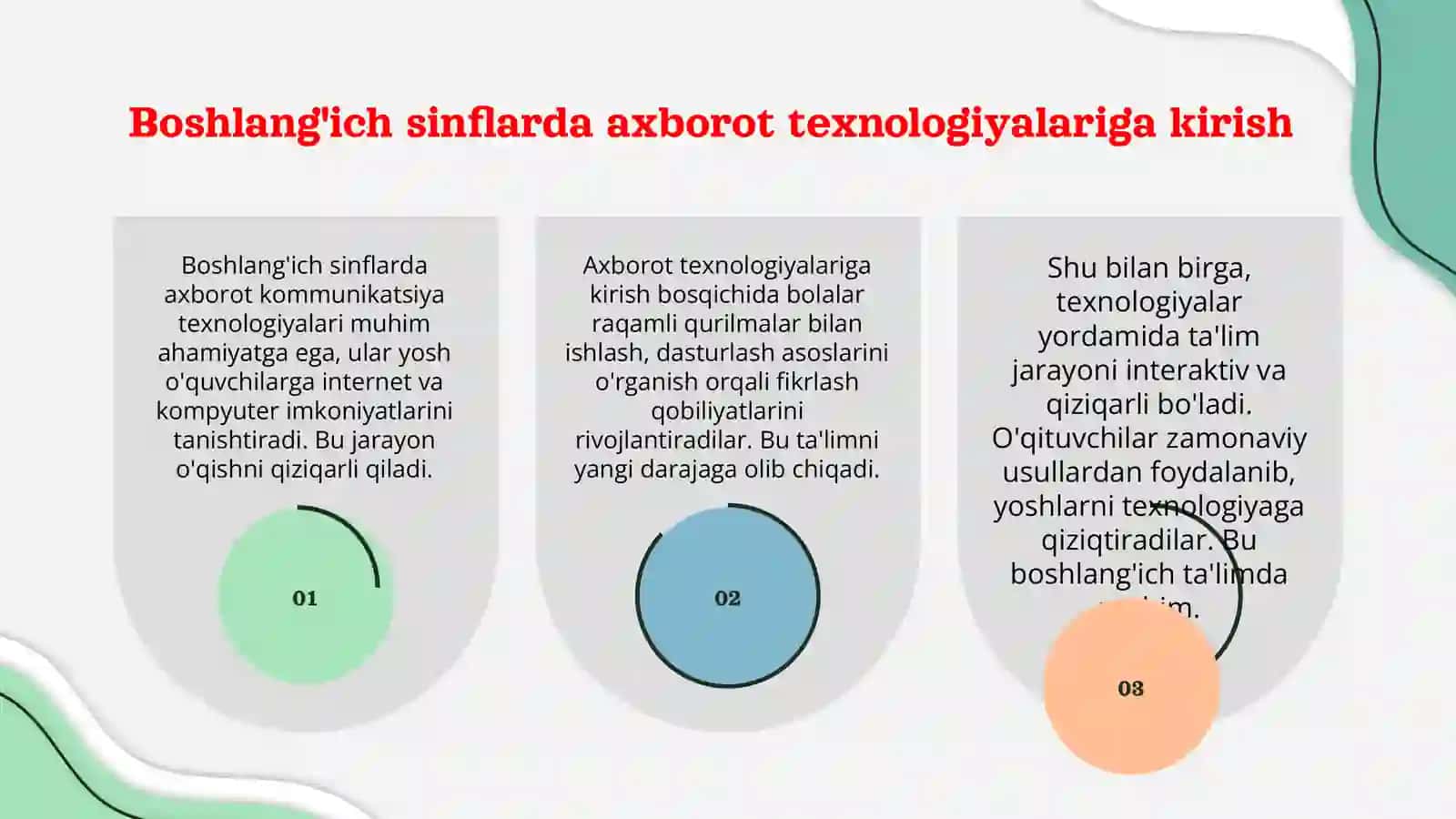 Boshlang'ich sinflarda axborot kommunikatsiya texnalogiyalari 3